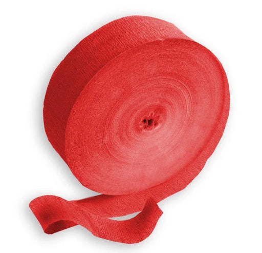 Apple Red 500' Crepe Paper Streamer | 1ct