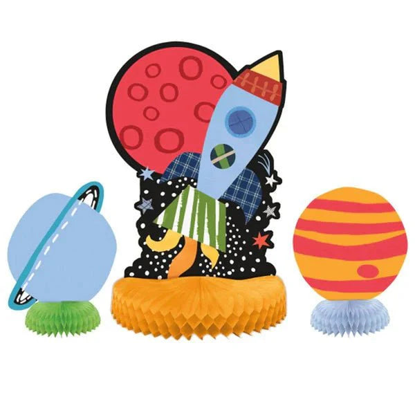 Honeycomb Centerpiece Assorted Outer Space - Party Supplies