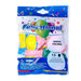 Packaged set of 15 assorted color latex balloons in 12-inch size, displayed in clear plastic bag with blue header featuring balloon graphics and "Funsational" branding.
