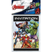 Marvel Avengers party invitation pack featuring eight cards with colorful artwork of Thor, Captain America, Iron Man, and Hulk against a white background.