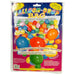Colorful balloon drop bag package featuring assorted red, blue, green, yellow, and orange balloons in various sizes with a 12-foot rip cord, fully assembled and ready to use for parties and celebrations.