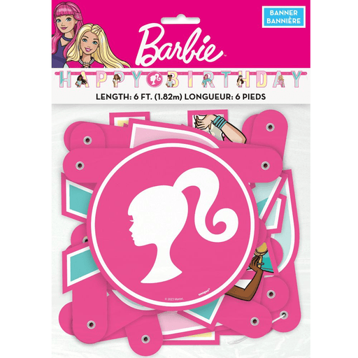 Barbie happy birthday banner 6ft | 1ct