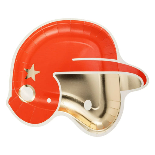 Baseball Helmet Shaped Paper Plate 10" | 8 ct