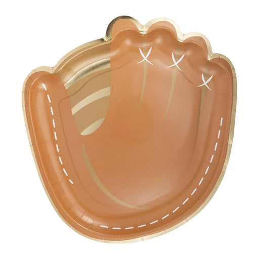 Baseball Mitt Shaped Paper Plate 11" | 8 ct