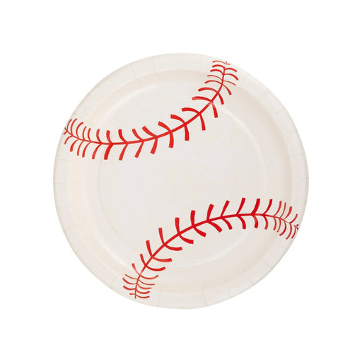 Baseball Shaped Paper Plates 8" | 8 ct