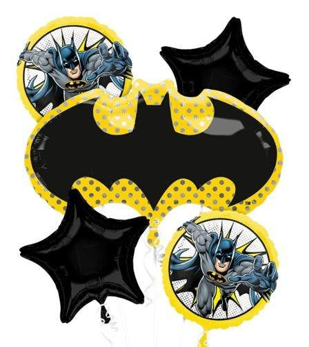Batman Mylar Balloon Bouquet | 5 pcs