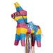 A 19-Inch Burro Three Color Pull String Piñata.