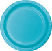 7in Round Plate Bermuda Blue - Party Supplies
