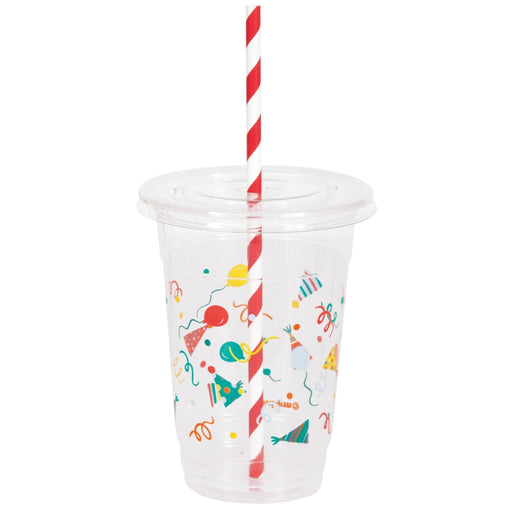 Birthday Mayhem Cup w/Straw and Lid 16oz | 4ct