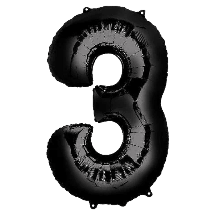 Black Jumbo Number Balloons 34" | 1 ct - Zurchers