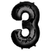 Black Jumbo Number Balloons 34" | 1 ct - Zurchers