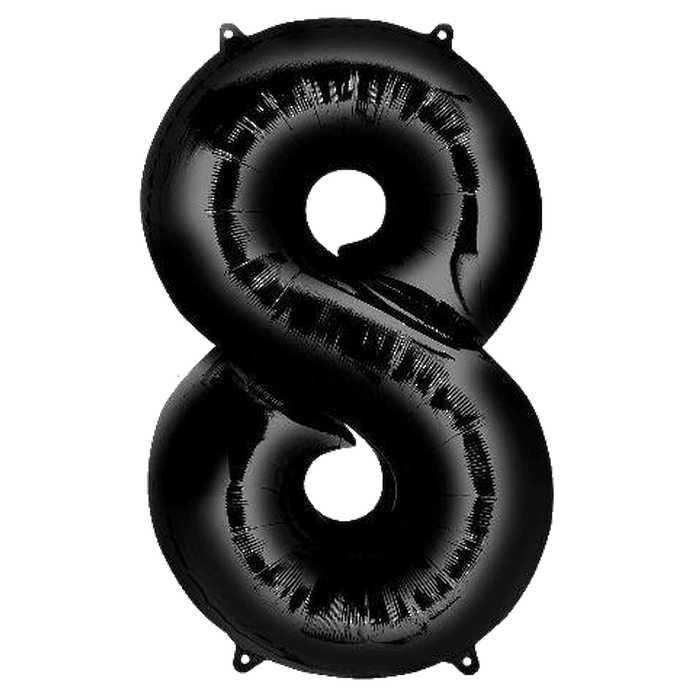 Black Jumbo Number Balloons 34" | 1 ct - Zurchers