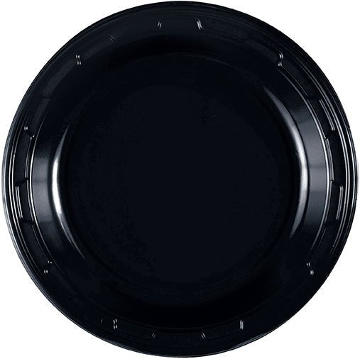 50ct 7in Plastic Plate Black - Party Supplies