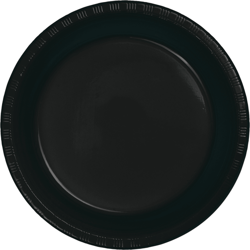 Black Velvet Plastic Plates 7" | 20ct