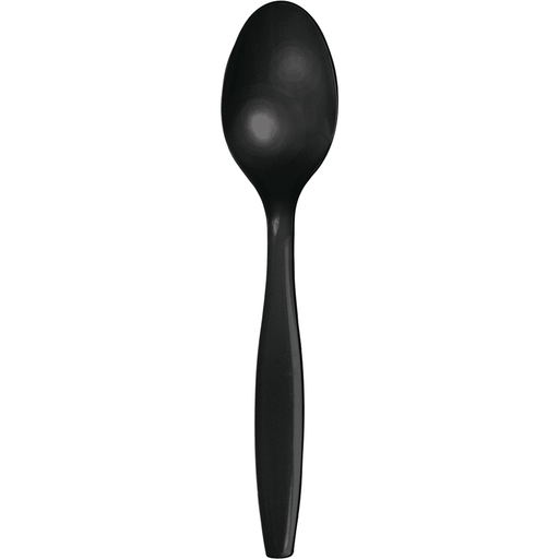 Black Velvet Premium Plastic Spoons | 24ct