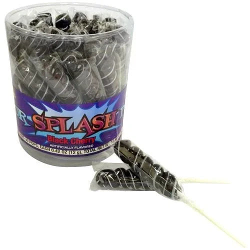Black Color Splash Black Cherry Lollipops | 30ct
