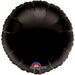 Black round mylar balloon with a scalloped edge and Anagram logo at the bottom, 18 inches in diameter.