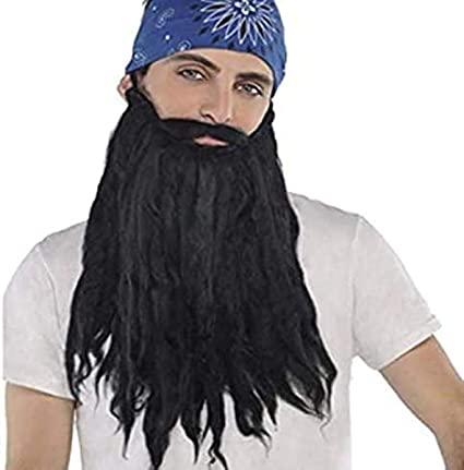 Black Plush Beard & Moustache | 1ct