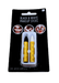 Black and white makeup sticks set with gold-spotted handles displayed on black packaging showing three theatrical face designs.
