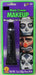 Black cream makeup tube on purple and green packaging with character costume examples displayed on the right side.