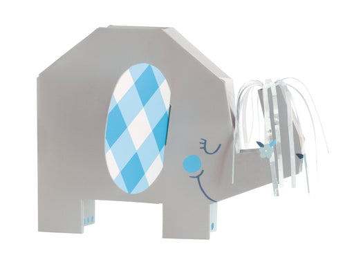 Blue Floral Elephant Centerpiece Fold Decoration | 1ct