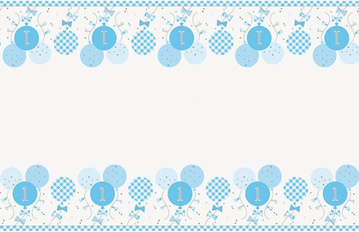 Blue Gingham Plastic Tablecover | 1ct