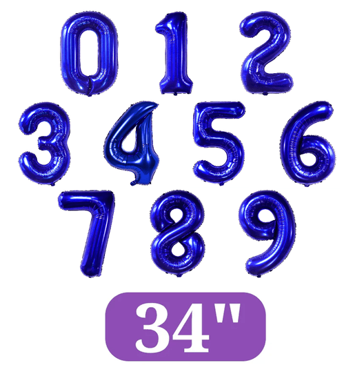 Blue Jumbo Number Balloons 34" | 1 ct