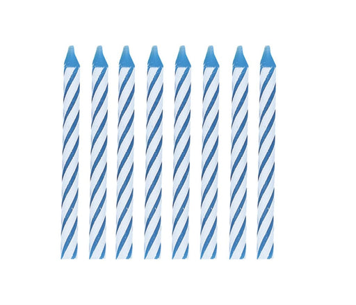 Blue Spiral Candles | 24ct