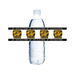 Clear plastic water bottle wrapped with a black and gold Blue Valley Tigers school logo label featuring a tiger mascot and repeated text around the middle.