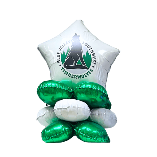 Blue Valley SW High School Air-filled Balloon Quad 17" | 1ct