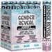 Blue gender reveal confetti cannon kit with powder box and decorative tube, displayed from front and side angles showing packaging with "Gender Reveal" text and blue color accents.