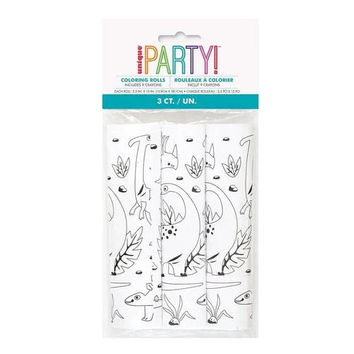 Blue/Green Dino Coloring Rolls | 3ct