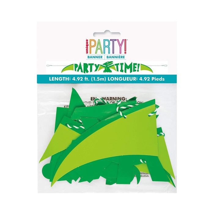 4.75ft Banner Blue/Green Dinosaur - Party Supplies