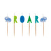 6ct  Birthday Candle Pack Blue/Green Dinosaur "ROAR"