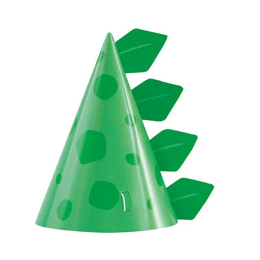 Blue/Green Dinosaur Party Hats | 8ct