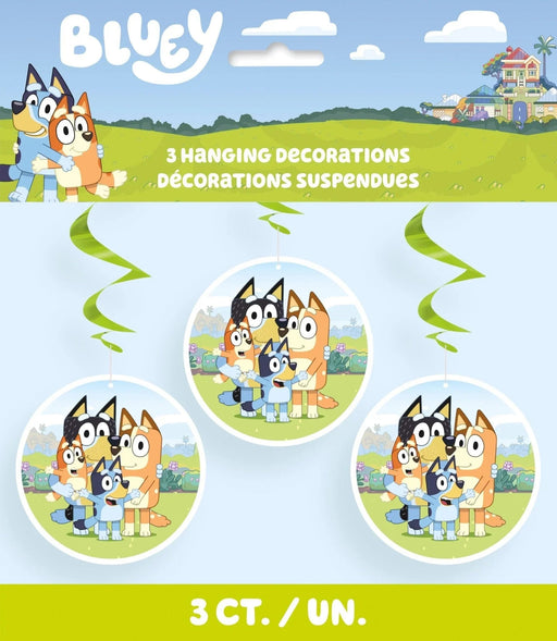 Bluey Hanging Swirl Decorations | 3 ct
