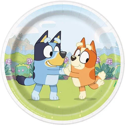 Bluey Round Paper Plates 7" | 8 ct