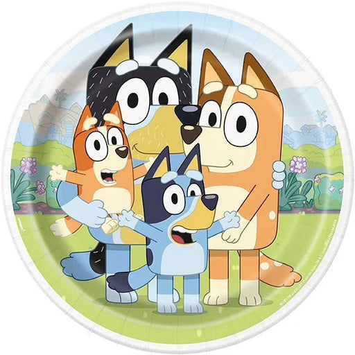 Bluey Round Paper Plates 9" | 8 ct
