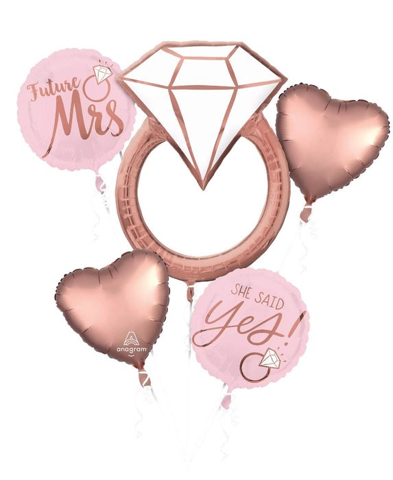 Blush Wedding Balloon Bouquet | 5 pcs