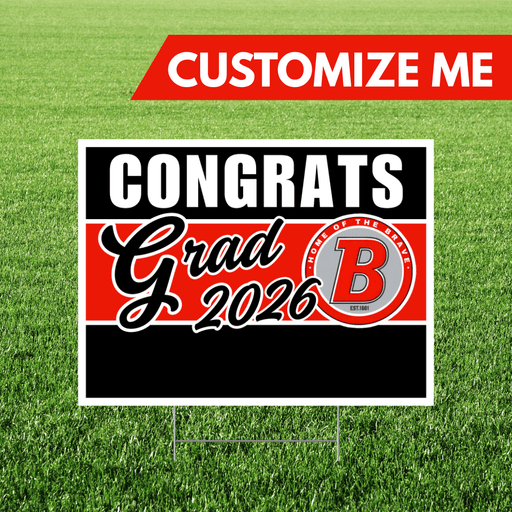 Boise High School Custom Name Grad Yard Sign 24" x 18" | 1 ct