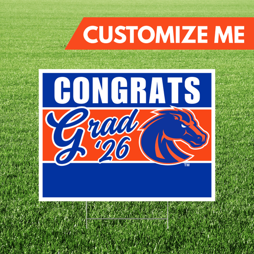 Boise State University Custom Name Grad Yard Sign 24" x 18" | 1 ct