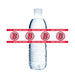 Two plastic water bottles wrapped with red and white Boise High Brave school spirit labels featuring the "B" logo and school name repeated across the band.