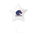 White star-shaped mylar balloon featuring the blue and red Boise State Bronco horse logo with "BOISE STATE" text displayed below.
