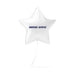White star-shaped mylar balloon with "Boise State" text printed in dark blue, featuring a string attached at the bottom.