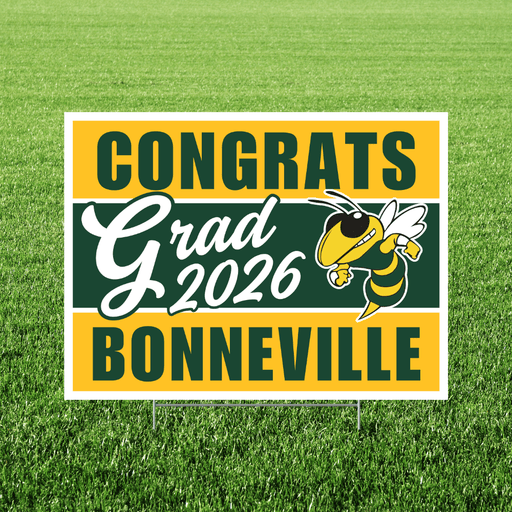 Bonneville ID High School Grad Yard Sign 24" x 18" | 1 ct