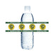 Clear plastic water bottle wrapped with green and gold Bonneville Bees label bands featuring four circular yellow bee logos and repeated "Bonneville Bees" text.