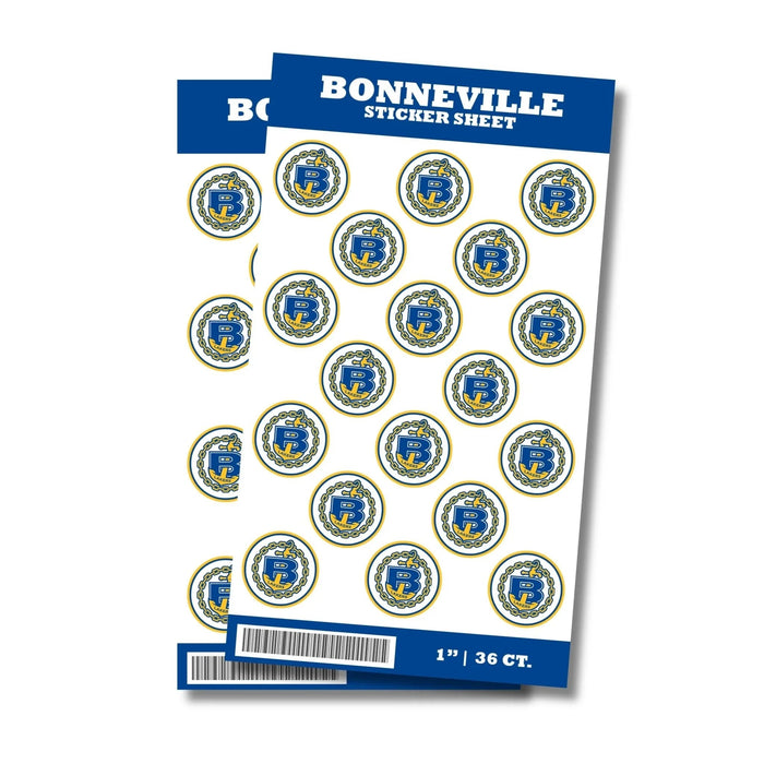 Bonneville Utah High School Sticker Seal 1" | 36 ct - Zurchers
