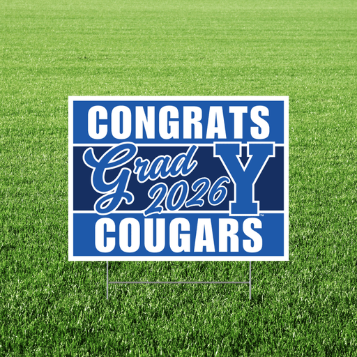Brigham Young University Congrats Grad Yard Sign 24" x 18" | 1 ct