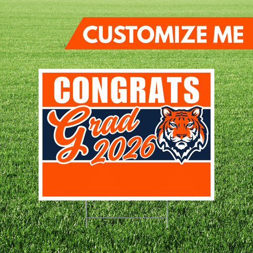 Brighton Custom High School Custom Name Grad Yard Sign 24" x 18" | 1 ct