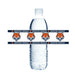 Two plastic water bottles wrapped with navy and orange Brighton Bengals themed bands featuring tiger head logos and repeated text.